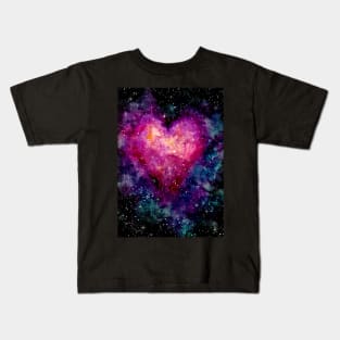 Bright Heart and Outer Space Kids T-Shirt